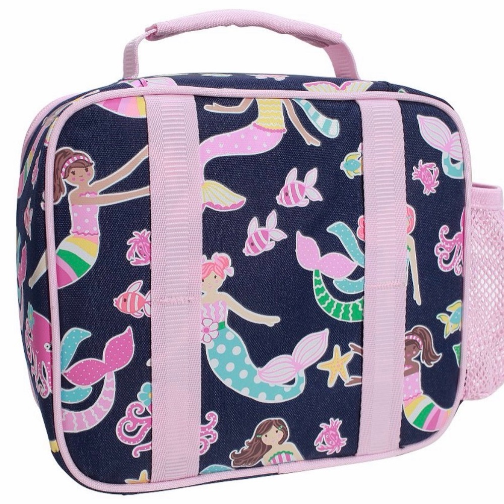 LIKE NEW POTTERY BARN KIDS LUNCHBOX - GLOW IN THE DARK MERMAIDS